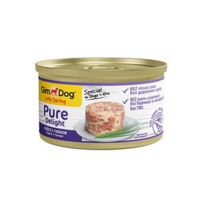 Корм вологий GimDog Pure Delight для собак мініатюрних порід з куркою та тунцем 85 г