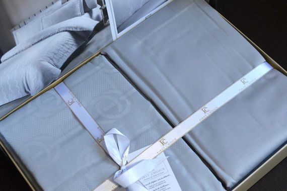 Постільна білизна First Choice Jacquard Satin 200 х 220 см Norel Grey | Зображення 3
