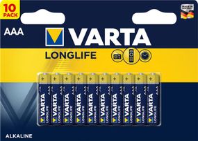 Батарейка VARTA LONGLIFE AAA BLI 10 ALKALINE (04103101461)