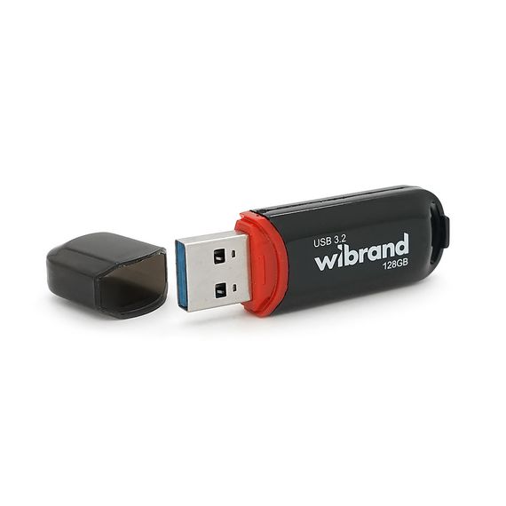 Флеш-накопичувач Wibrand USB 3.2 Gen1 Marten 128GB Black | Зображення 1