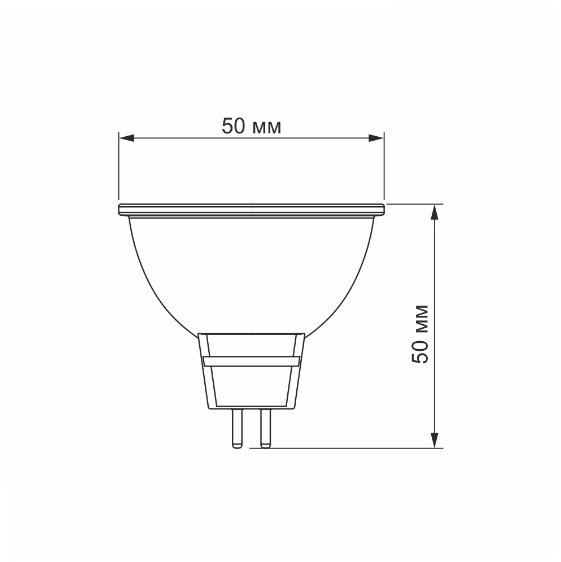 Лампа MR16e 6W GU5.3 4100К 220V LED Videx | Зображення 1