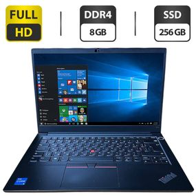 Ультрабук Б-класс Lenovo ThinkPad E14 Gen2 / 14" (1920x1080) IPS / Intel Core i5-1135G7 (4 (8) ядра по 4.2 GHz) / 8 GB DDR4 / 256 GB SSD / Intel Iris Xe Graphics / WebCam б/у