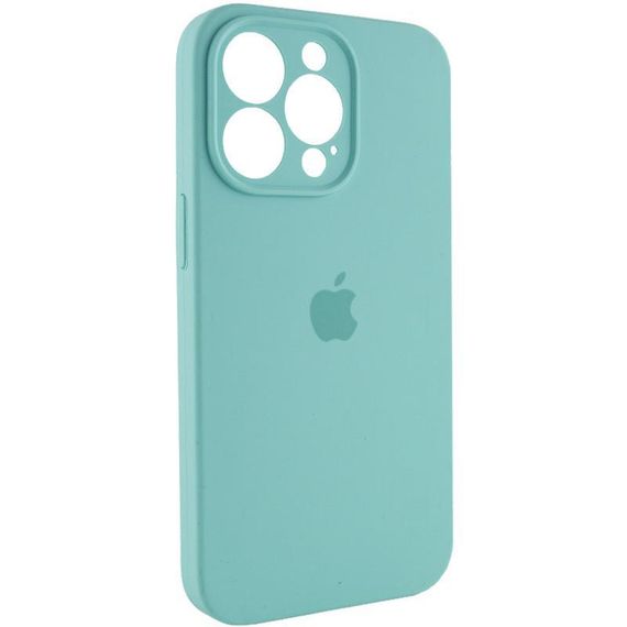 Чехол Silicone Case Full Camera Protective (AA) для Apple iPhone 14 Pro (6.1") Бирюзовый / Marine Green | Зображення 1