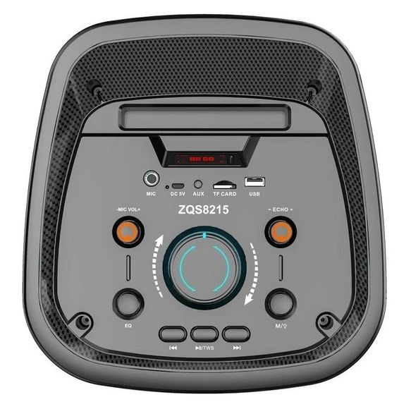 Портативная колонка XPRO ZQS8215 чемодан  30Вт, USB, SD, FM радио, Bluetooth, 1 микрофон, ДУ (MER-15653) | Зображення 4