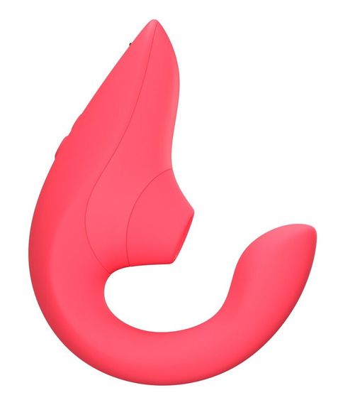Вагінально-кліторальний стимулятор Womanizer Blend Vibrant Rose, вібрація + вакуум, 2 мотори | Зображення 1