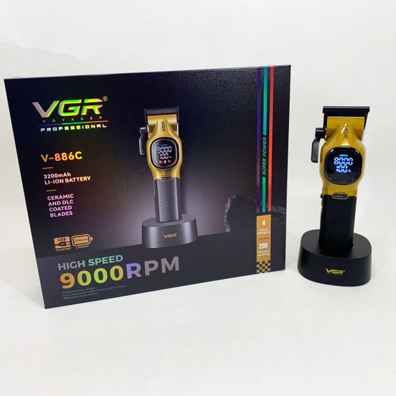 Машинка для стрижки акумуляторна VGR V-886C GOLD | Зображення 6