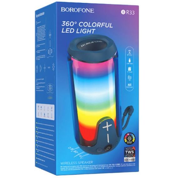 Bluetooth Колонка Borofone BR33 Pulse color sports Navy Blue | Зображення 1
