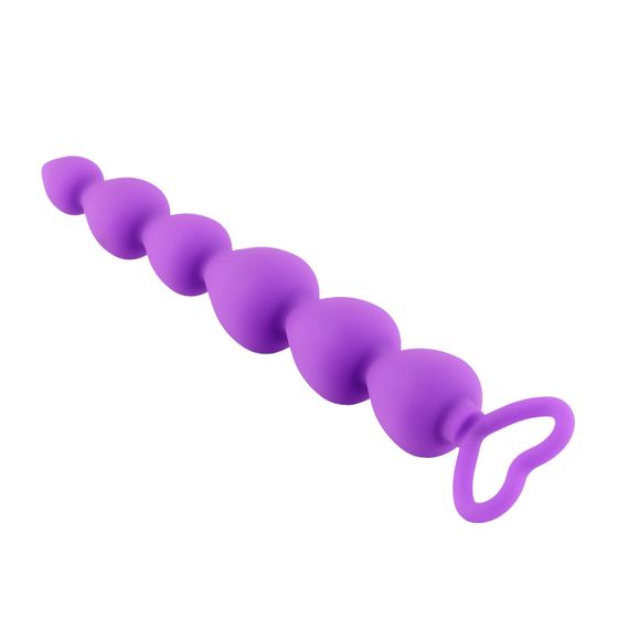 Анальные шарики Anal Beads Purple Heart, фиолетовые Sex Aura | Зображення 1