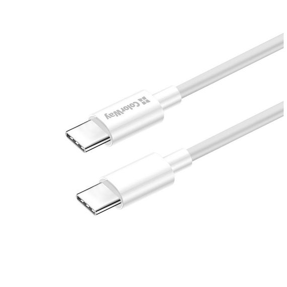 Дата кабель USB-C to USB-C 1.0m 5A 100W white ColorWay (CW-CBPDCC058-WT) | Зображення 2