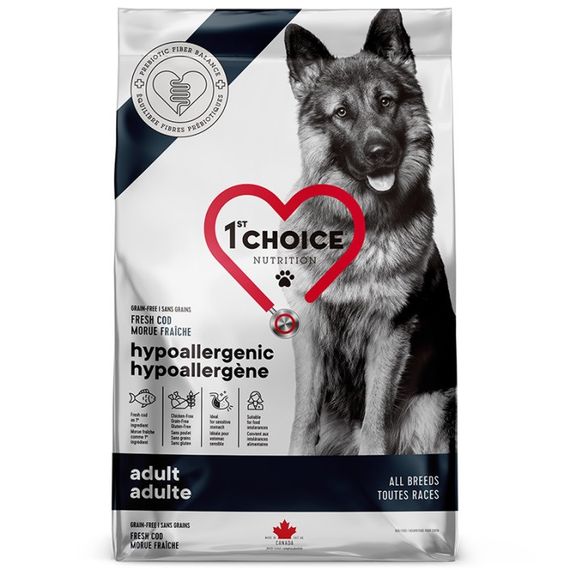 Сухой корм для собак с треской и сельдью 1st Choice Adult Hypoallergenic Cod, 2 кг