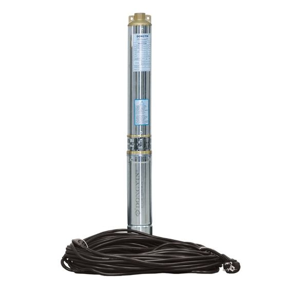 Насос відцентровий свердловинний DONGYIN 0.37кВт H 35(26)м Q 90(60)л/мин Ø80мм (кабель 20м) 777390