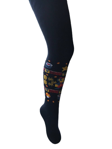 Колготи махрові для хлопчика темно-сині Тм Twinsocks | Зображення 1