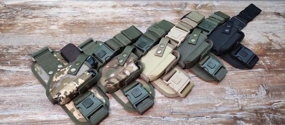 Кобура для ПМ Макарова на бедро ногу з платформою  Піксель Олива Хакі Чорна Койот Мультикам | Зображення 3