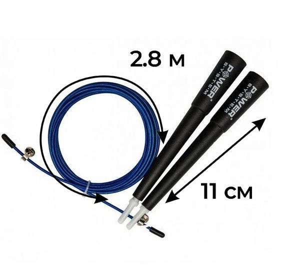 Скакалка швидкісна Power System PS-4033 Crossfit Jump Rope Blue (2,8m.) | Зображення 8