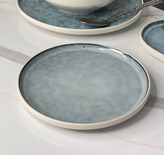 Тарілка десертна кругла Olens Симфоні 101-0221 20.5х2.5 см сіра