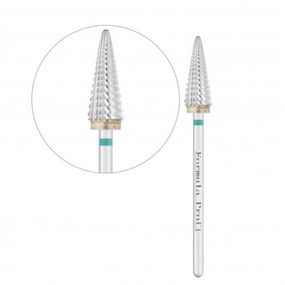 Фреза ТВС ТАЙФУН заокруглений конус зеленая Formula Profi (диаметр 5мм / рабочая часть 12мм)