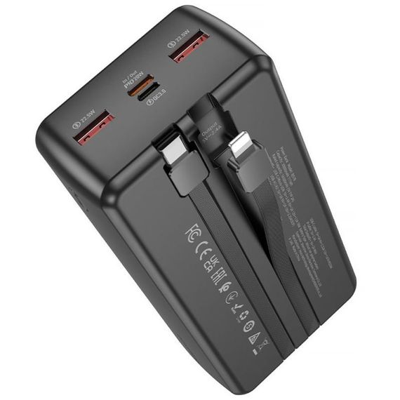 Портативний ЗП Power Bank Borofone BJ57B Graceful 22.5W+PD20W with cable 30000 mAh Black | Зображення 2