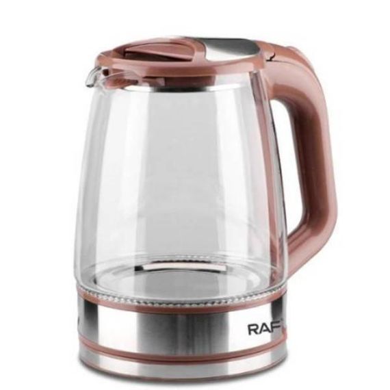 Чайник электрический стеклянный 2.2л RAF 7842 Коричневый