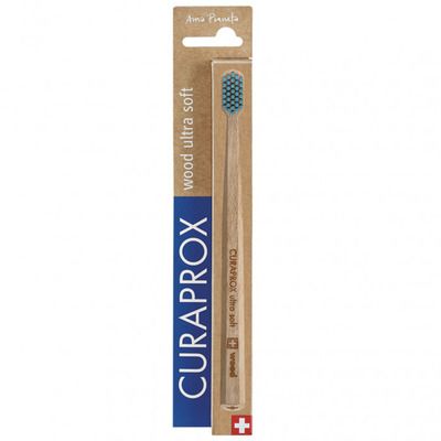 Зубна щітка дерев'яна Curaprox CS Wood B дерев'яна"ultrasoft", d 0,10 мм. Блакитна | Зображення 1