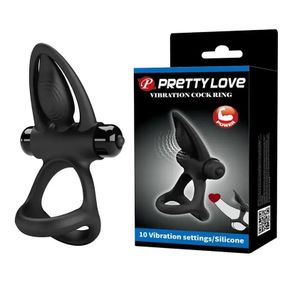 Эрекционное вибро кольцо Pretty Love - Vibration Cock Ring, 10 vibration functions, BI-210306-1 sexstyle