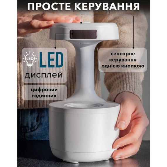 Антигравитационный капельный увлажнитель воздуха с обратным потоком UKC Anti Gravity Humidifier 800 мл 5 Вт | Зображення 5