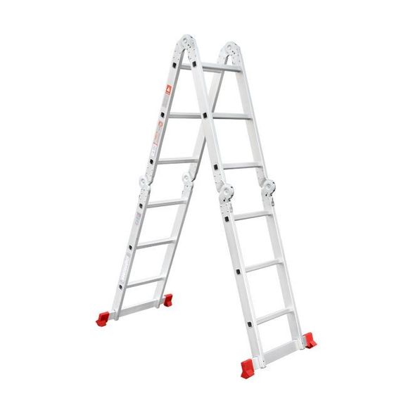 Драбина з алюмінію, багатофункціональна, трансформер, 3,70 м INTERTOOL LT-0030 | Зображення 1