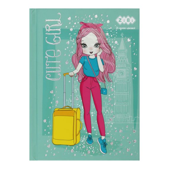 Блокнот CUTE GIRL, А-6, 64 листи, клітка, бірюзовий ZB.12715-06 Zibi (4823078970381)