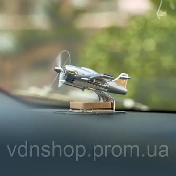 Креативний автомобільний освіжувач, ароматизатор повітря у вигляді літака з пропелером, що обертається, від сонячної панелі | Зображення 2