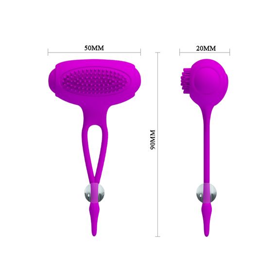 Затискачі для сосків - Pretty Love Bancroft Nipple Vibrator Purple | Зображення 6