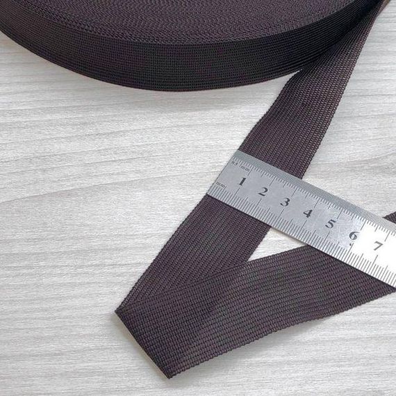 Тесьма окантувальна (лямівка) 30мм/100м тип 4 темно-коричневий | Зображення 2