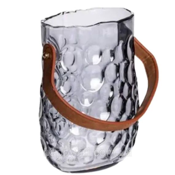 Ваза сумочка з ручкою 13×9.5×18 см декоративна Сірий HP-19-153-5 | Зображення 1
