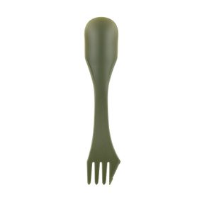 Ловилка Tribe Spork пластикова оливкова, туристична ложка-виделка трайб легка для походу та риболовлі