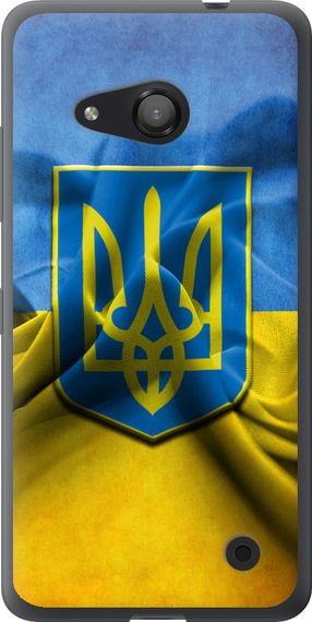 Чехол на Microsoft Lumia 550 Флаг и герб Украины 1 "375u-343-17620"