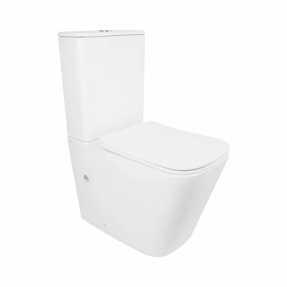 Унітаз підлоговий Qtap Tern Ultra Quiet безобідковий із сидінням Soft-Close QT17226003AW White