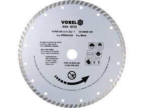 Диск отрезной алмазный TURBO Ø-230 мм Польша VOREL-08755