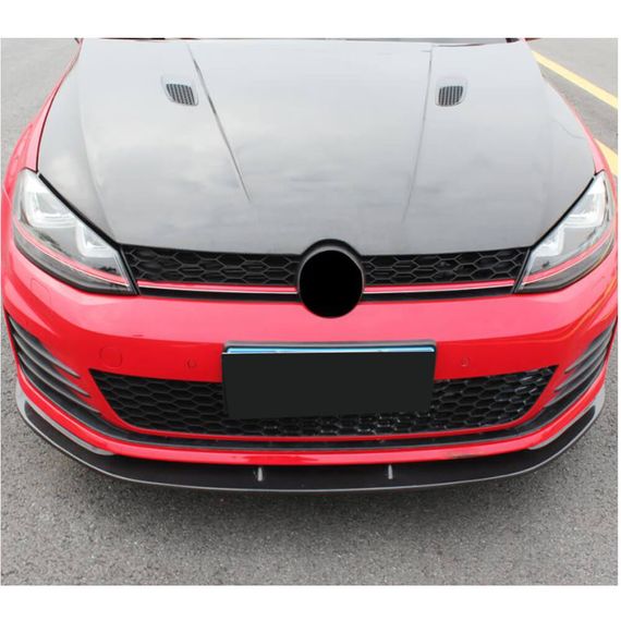 Накладка на передній бампер Lip V2 (для GTI HB 2012-2017, Карбон) для Volkswagen Golf 7/E-Golf рр | Зображення 2