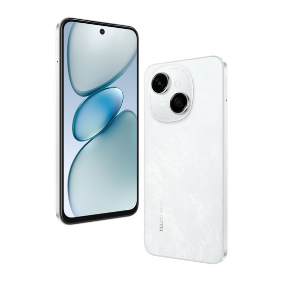Смартфон TECNO  Spark Go 1 (KL4) 6.67' 4/128ГБ, 2SIM, 5000мА•год, Glittery White (4894947036194) | Зображення 3
