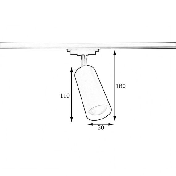 Светильник трековый под лампу Е27 MSK Electric Tube NT 1105-1 BN бронза | Зображення 1