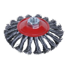 Щітка дротяна конусоподібна Sigma Ø115мм М14×2мм (сталева кручена) (9024111)