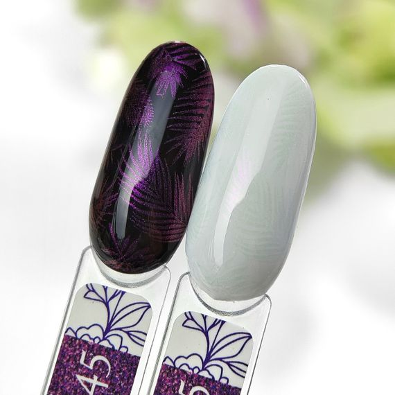 Лак для стемпинга Crooz №45 (аврора розовый глиттер) 6мл