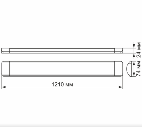LED Світильник лінійний 36W 1,2м 4100К 220V VL-BN-36124 Videx | Зображення 2