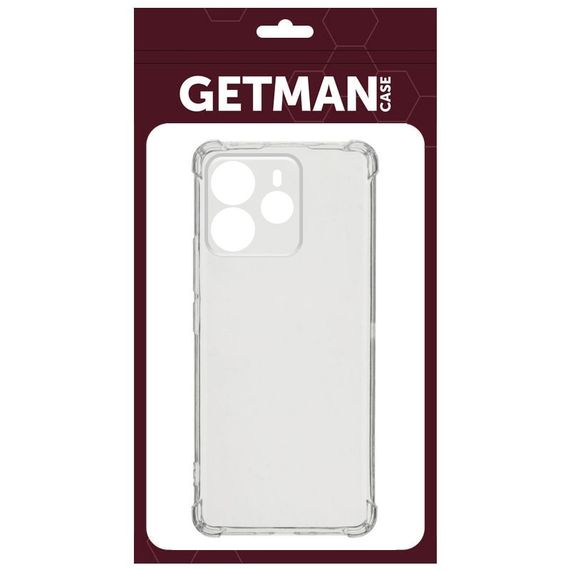 TPU чохол GETMAN Ease logo посилені кути Full Camera для Xiaomi Redmi Note 14 5G Безбарвний (прозорий) | Зображення 2