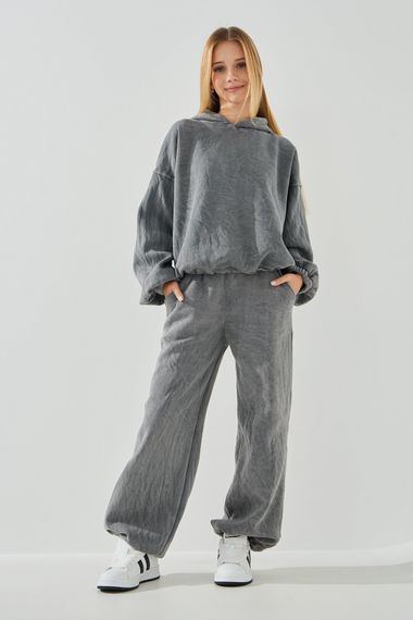 Костюм худі+штани для дівчинки Benini 241160 146 см Сірий shop (2000990714978)