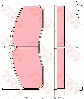 Гальмівні колодки дискові RENAULT Mascott 110/Mascott 130/Mascott 140/Mascott 150, TRW (GDB1610)