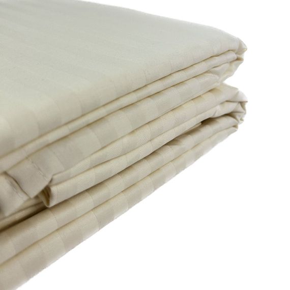 Комплект постельного белья SoundSleep Stripe Beige сатин-страйп семейный 160х220 см бежевый (94248081) | Зображення 4