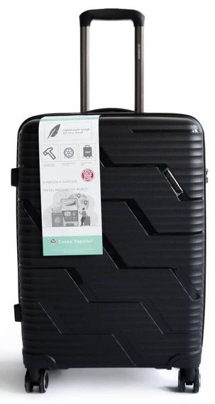 Пластиковый маленький чемодан из поликарбоната 36L Horoso черный