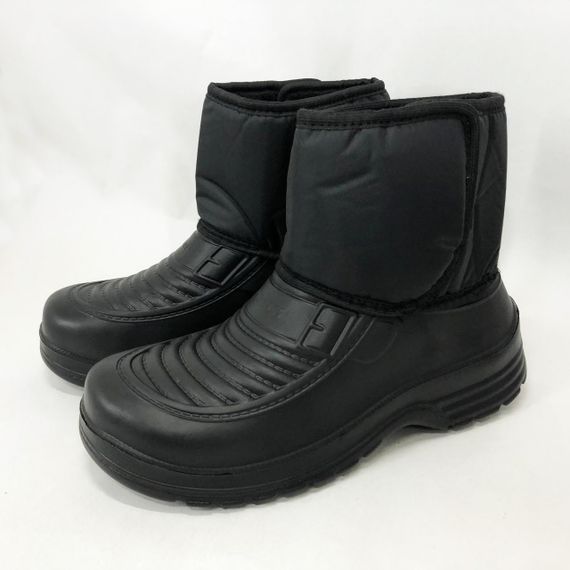 Черные ботинки для работы, Ботинки рабочие на меху, Бурки низкие, Легкие сапоги для рыбалки ZR-72 | Зображення 1