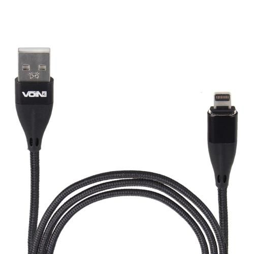 Кабель магнітний VOIN USB - Lightning 3А, 1m, black (швидка зарядка / передача даних) | Зображення 4