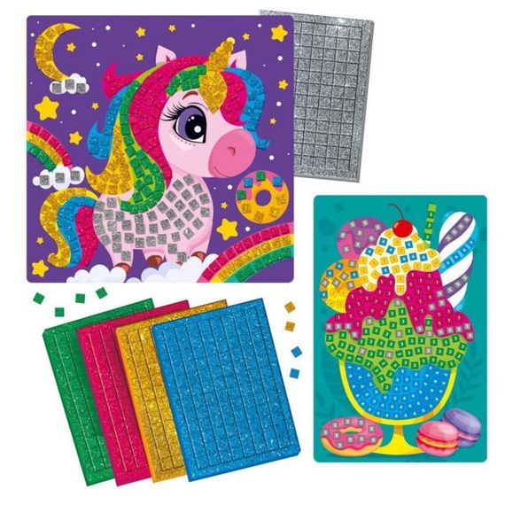 Набір для творчості зі блискучою мозаїкою "Єдиноріг та морозиво" VT4511-12 | Зображення 2