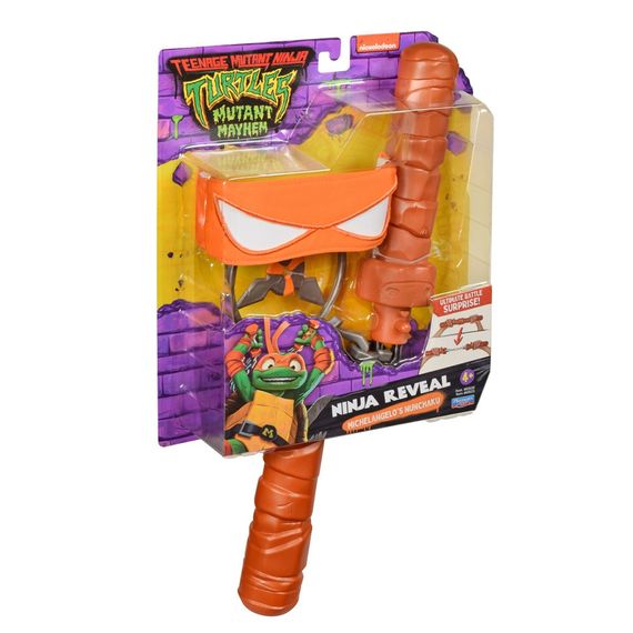 Набір іграшкової зброї Нунчаки Мікеланджело TMNT 83523 трансформується | Зображення 1
